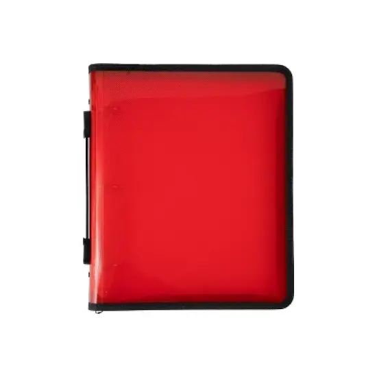 JAM PAPER Zipper 1/2" 3-Ring Binder Red (400738571) image {2}