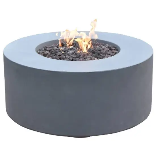 Venice 34" Natural Gas Fire Pit Outdoor Backyard Patio Heater - Gray - Elementi image {5}