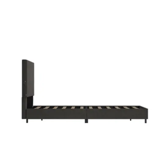 Yanis Upholstered Bed with USB - Room & Joy image {8}