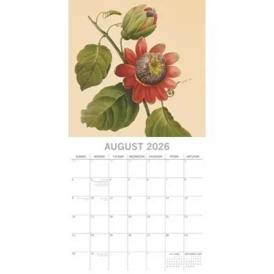 2026 Square Wall Calendar, Redout&eacute;, 16-Month Arts & Antiques Theme with 180 Reminder Stickers (12x12 In) image {2}