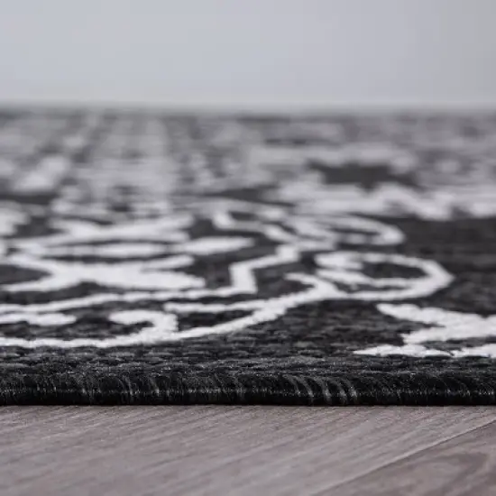 World Rug Gallery Transitional Geometric Textured Flat Weave Indoor/Outdoor Area Rug image {2}