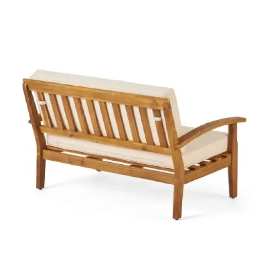 FIONECA Outdoor Beige Seat with Coffee Table, All-Weather Rattan Chair and Table Set for Patio, Garden, Balcony, or Poolside image {9}