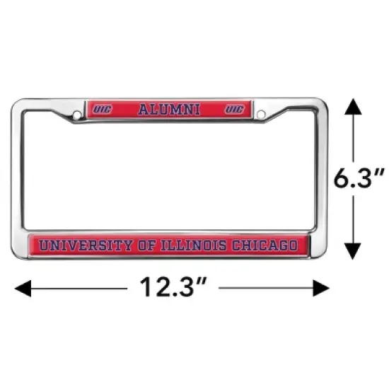 UIC Alumni Logo Full Size Standard License Plate Metal Frame image {3}