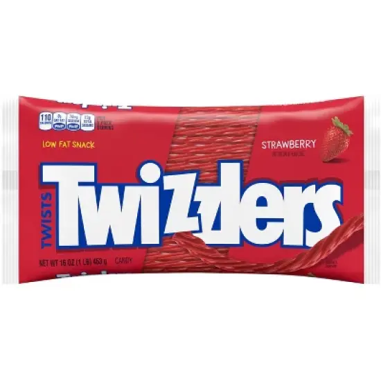 Twizzlers Strawberry Flavored Licorice Twists, Low Fat Candy - 16oz image {1}