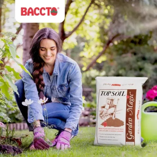 Michigan Peat Garden Magic Organic Planting Potting Top Soil Blend Mix for Indoor and Outdoor Gardening and Landscapes, 40 Pound Bag image {3}