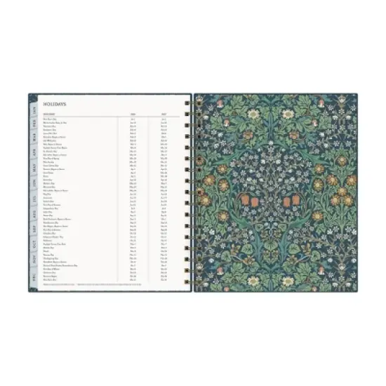 Morris & Co. by Blue Sky 7"x9" 2026&nbsp;Weekly/Monthly Wirebound Planner Hardcover Inky Fingers Bookcloth image {10}