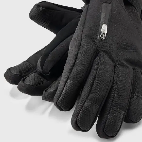Men's Zip Pocket Repstop Ski Gloves - Goodfellow & Co&trade; Black image {1}