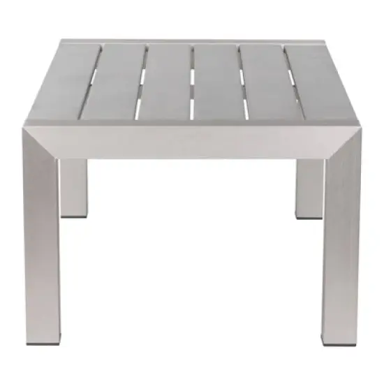 39" Modern Brushed Aluminum Coffee Table - ZM Home image {2}