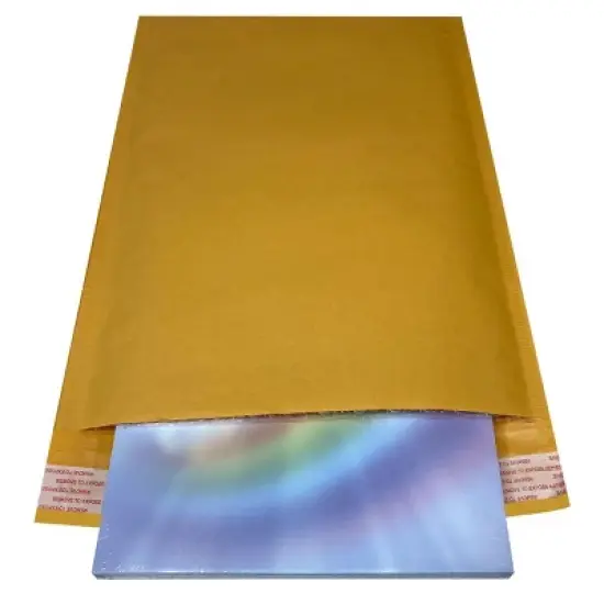 UOFFICE Pack of 1000 Kraft Bubble Mailers 10.5" x 16" - #5 Self-Seal Padded Envelopes image {3}