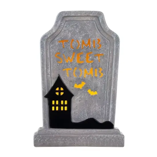 Mr. Halloween 10" Ceramic LED Tombstone Halloween Decoration image {5}