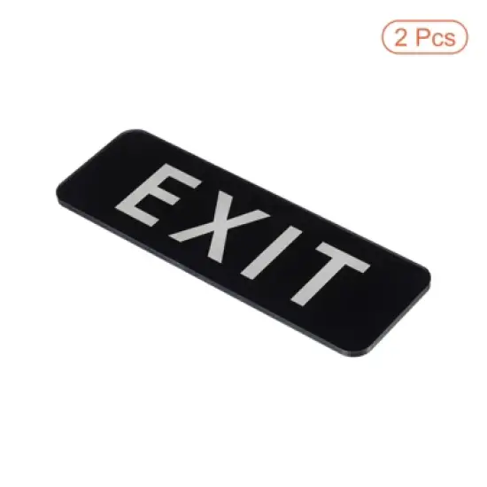 Unique Bargains Acrylic Self-Adhesive Decor Door Business Self-Adhesive Exit Sign 2 Pcs image {2}