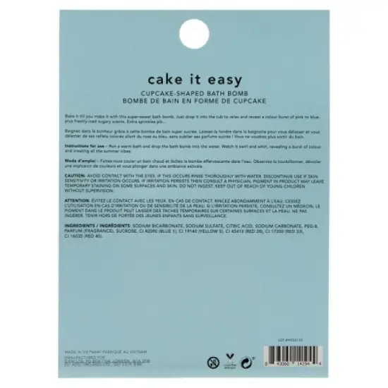 Holler and Glow Cake It Easy Cupcake Shaped Scented Bath Bomb - 4.23oz image {2}