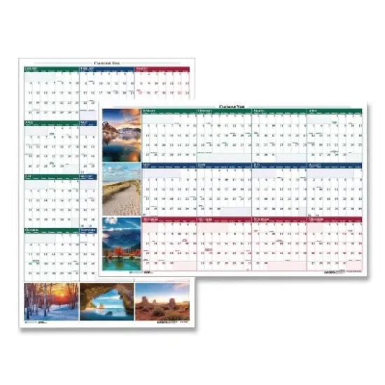 Earthscapes Recycled Reversible/Erasable Yearly Wall Calendar, Nature Photos, 32 x 48, White Sheets, 12-Month (Jan-Dec): 2026 image {4}