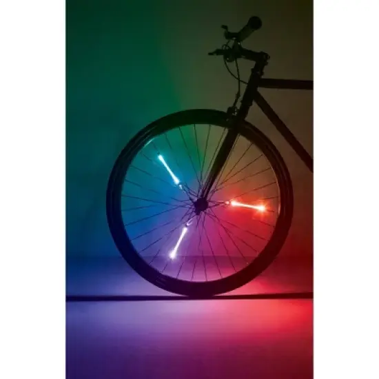 Brightz Spin Morphing Bicycle Spoke Tubes LED Light: Silicone & ABS Material, 20-Hour Battery image {5}