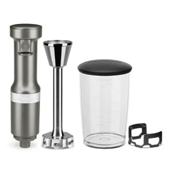 KitchenAid Corded 3-Speed Hand Blender Contour Silver: Immersion Handheld Blender, Dishwasher-Safe, 180W image {2}