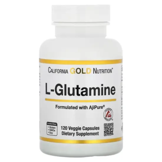 California Gold Nutrition L-Glutamine, AjiPure, 120 Veggie Capsules (500 mg per Capsule) image {5}
