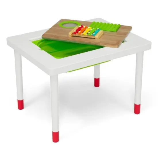 Delta Children Compact Play and Learn Sensory Table for Kids' Includes Musical Instruments - White/Natural image {7}