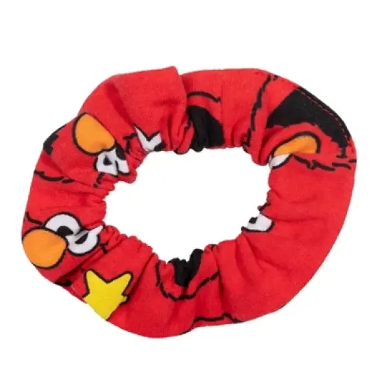Sesame Street Elmo French Terry Short Sleeve Dress Scrunchy Set Red image {3}