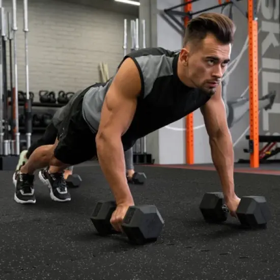 VEVOR EVA Interlocking Foam Floor Mats, 0.56 in Thickened 25 Pcs Rubber Tiles, 24 x 24 in, Flooring Mats for Home, Gym, Office-100 Sq Ft, Black image {1}