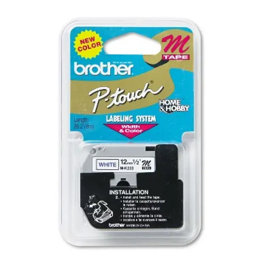 Brother M Series Tape Cartridge for P-Touch Labelers 1/2w Blue on White MK233 image {2}