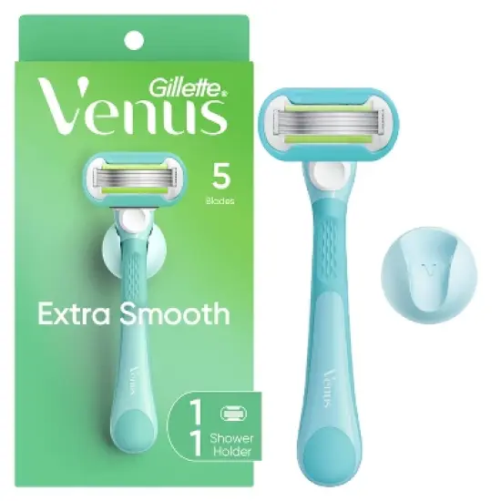 Venus Extra Smooth Women's Razor Handle, 1 Razor Blade Refill and Shower Holder image {10}