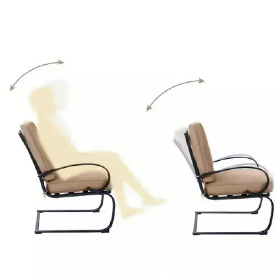 Captiva Designs 3pc Patio Bistro Set with Square Umbrella Table image {7}