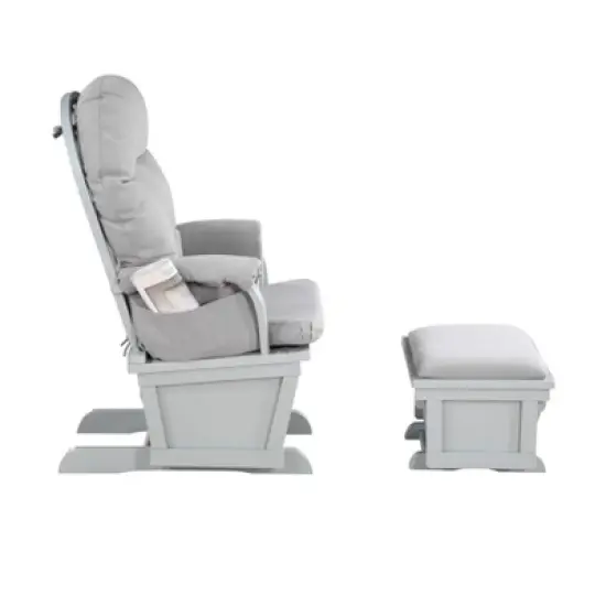 Suite Bebe Mason Glider & Ottoman - Gray/Oyster image {3}