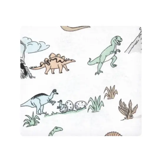 Hudson Baby Cotton Flannel Receiving Blankets Bundle, Neutral Dino World, One Size image {2}