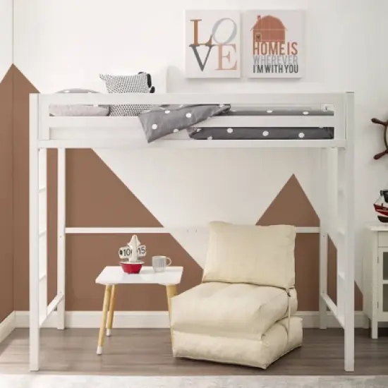 Twin Premium Deluxe Metal Loft Bed - Saracina Home image {1}