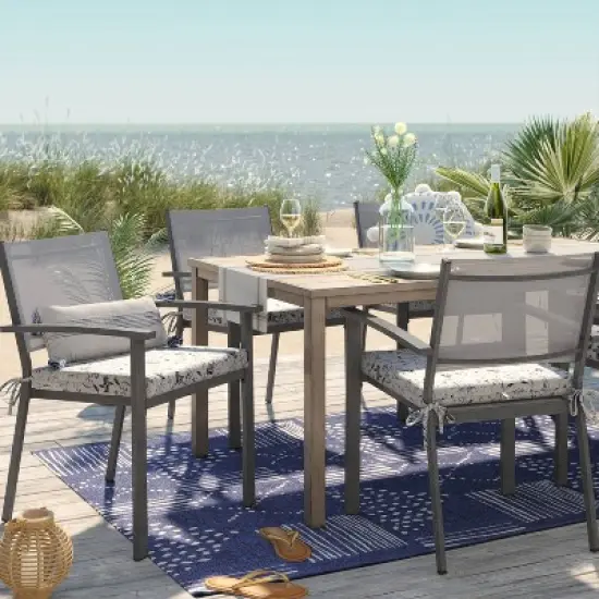 Dot Geo Outdoor Rug Indigo - Threshold&trade; image {1}