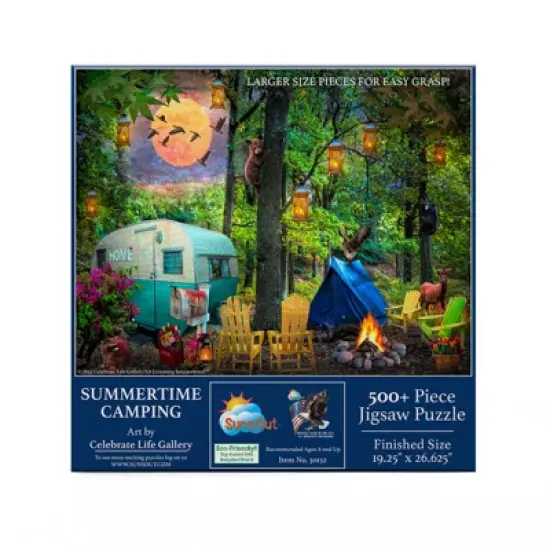Sunsout Summertime Camping 500 pc Large Pieces  Jigsaw Puzzle 30152 image {2}
