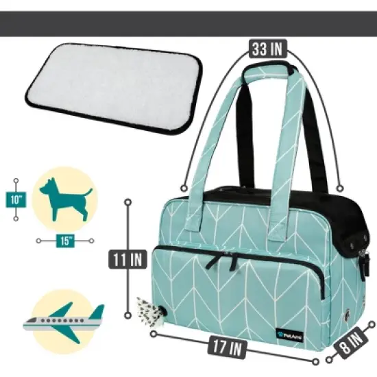 PetAmi Small Dog Purse Carrier, Soft Portable Pet Puppy Cat Travel Handbag Tote, Airline Approved Breathable Pockets Fleece Bed image {1}