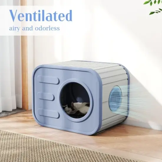 Decksplore Camera-Shaped Cat House, Waterproof Resin Indoor/Outdoor Cat Bed image {5}