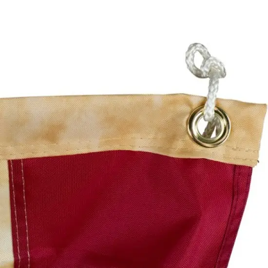 Northlight Patriotic Americana Tea-Stained Pleated Bunting Flag 48" x 24" image {2}