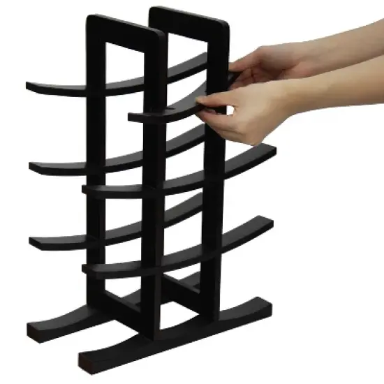 Oceanstar 12-Bottle Dark Espresso  Wine Rack image {4}