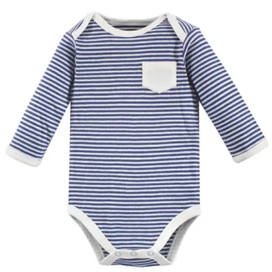 Touched by Nature Organic Cotton Long-Sleeve Bodysuits 3pk, Elephant image {1}