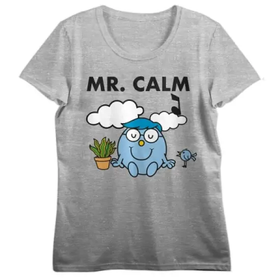 Mr. Men And Little Miss Classic Mr. Calm Crew Neck Short Sleeve Athletic Heather Women's T-shirt image {5}