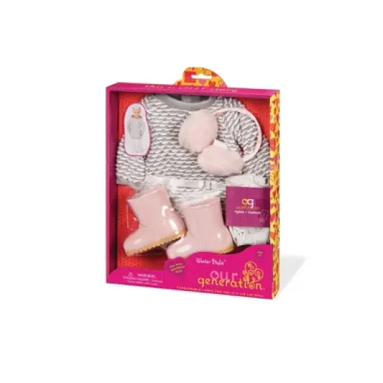 Our Generation Winter Style Dress & Earmuffs Outfit for 18" Dolls image {2}