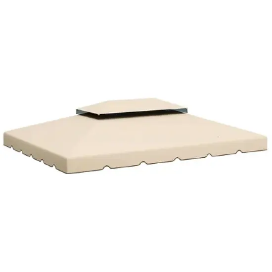 Resenkos Canopy Replacement Cover, Gazebo Canopy Top Replacement, 13.1' x 9.8' Gazebo Replacement Canopy with Double Vented Roof (TOP ONLY), White image {13}