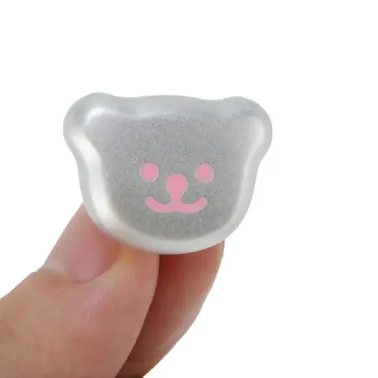 Unique Bargains Bearss Head Shoelace Charms Silver Tone 1 Pair image {2}