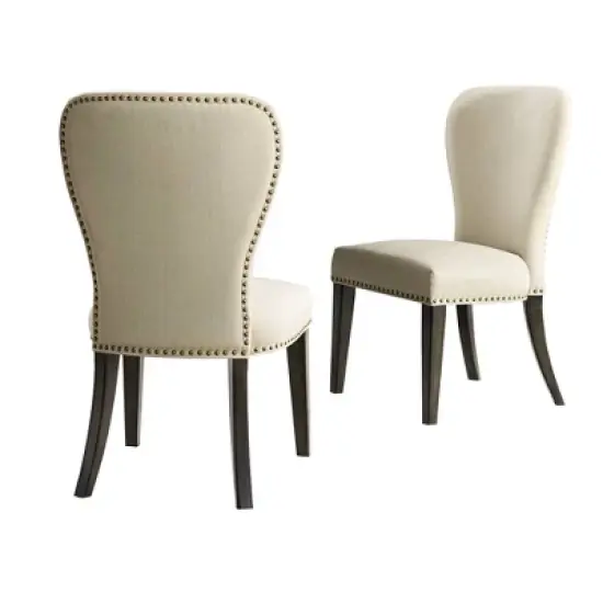 Set of 2 Savoy Upholstered Dining Armless Chairs - Alaterre Furniture image {18}