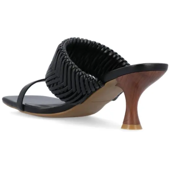 Journee Collection Womens Monyka Tru Comfort Foam Woven Slip On Pump image {6}