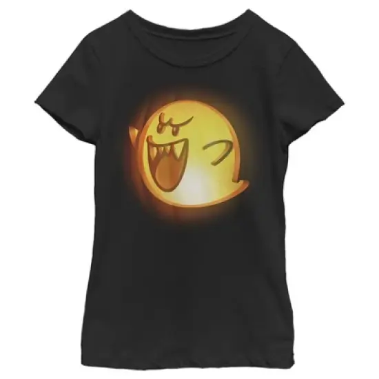 Girl's Nintendo Halloween Boo Pumpkin T-Shirt image {2}
