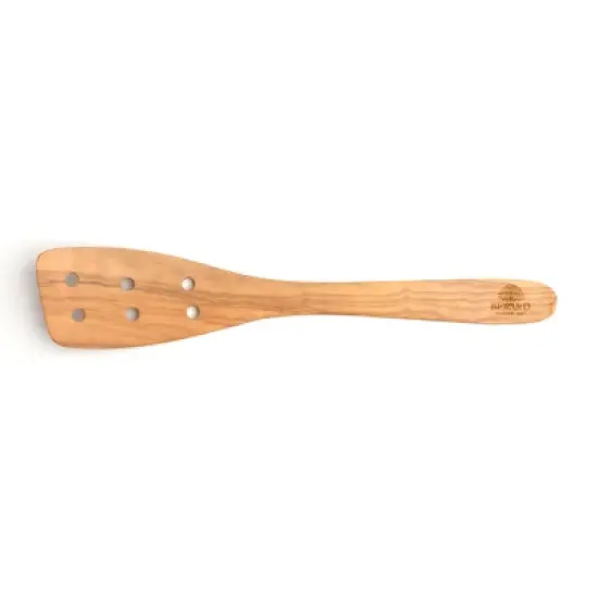 Berard Handcrafted Olive Wood 13 Inch Curved Slotted Spatula image {4}