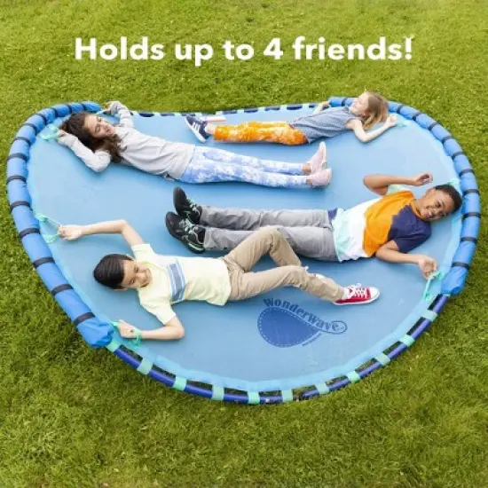 HearthSong 8-Foot WonderWave Outdoor Rocking Seesaw with Handles, Padded Frame, and Quick-Dry Mat image {1}