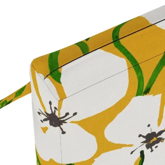 Skyline Furniture 18"x18" Outdoor Chair Cushion Anemone Field Goldenrod: Fade & Weather-Resistant, Zipper Closure image {2}