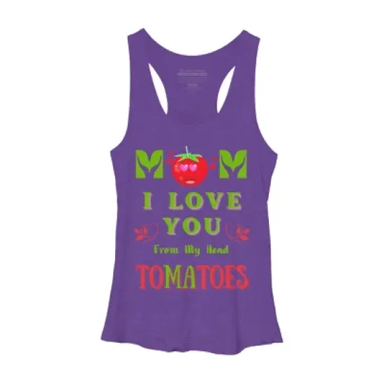 Women's Design By Humans Mom I Love You From My Head Tomatoes By Wortex Racerback Tank Top image {5}