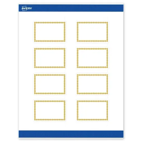 Avery Printable Rectangle Labels, Gold Beads, 2" x 3", Matte White Rectangle Labels, Permanent, Laser/Inkjet, 80ct, Great for Product Labels image {8}