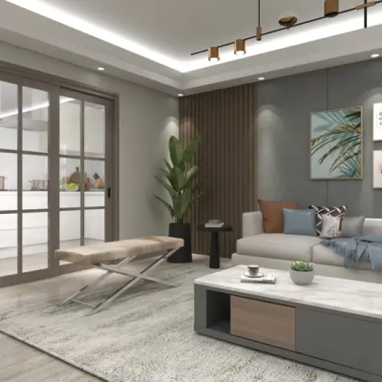 Contemporary Stainless Steel Cowhide X-Bench Beige - Olivia & May image {9}