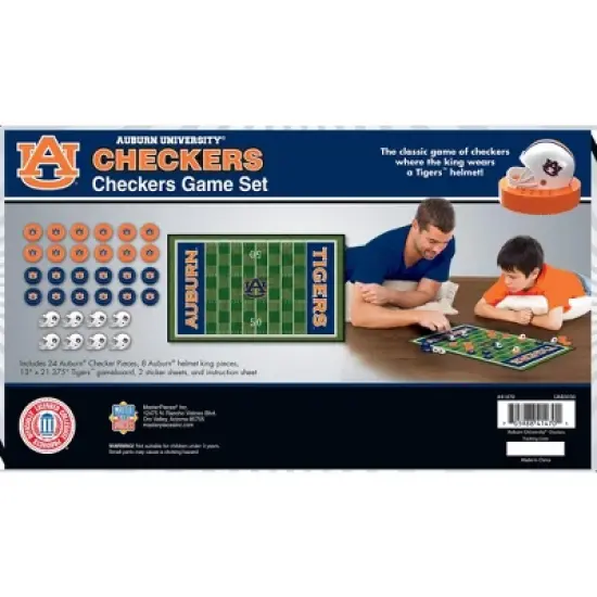MasterPieces Officially licensed NCAA Auburn Tigers Checkers Board Game for Families and Kids ages 6 and Up image {3}